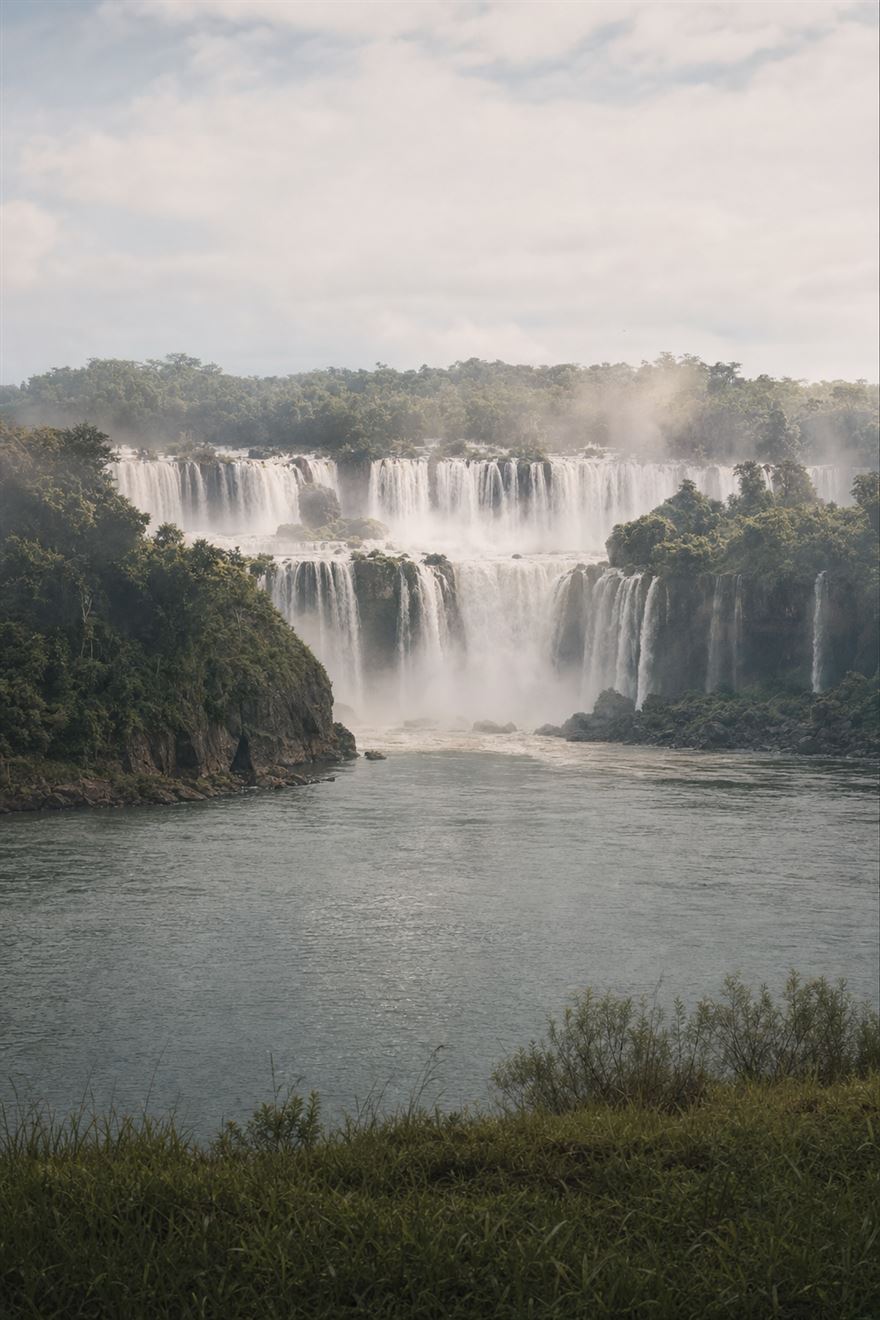 Waterfalls in the Misiones rainforest