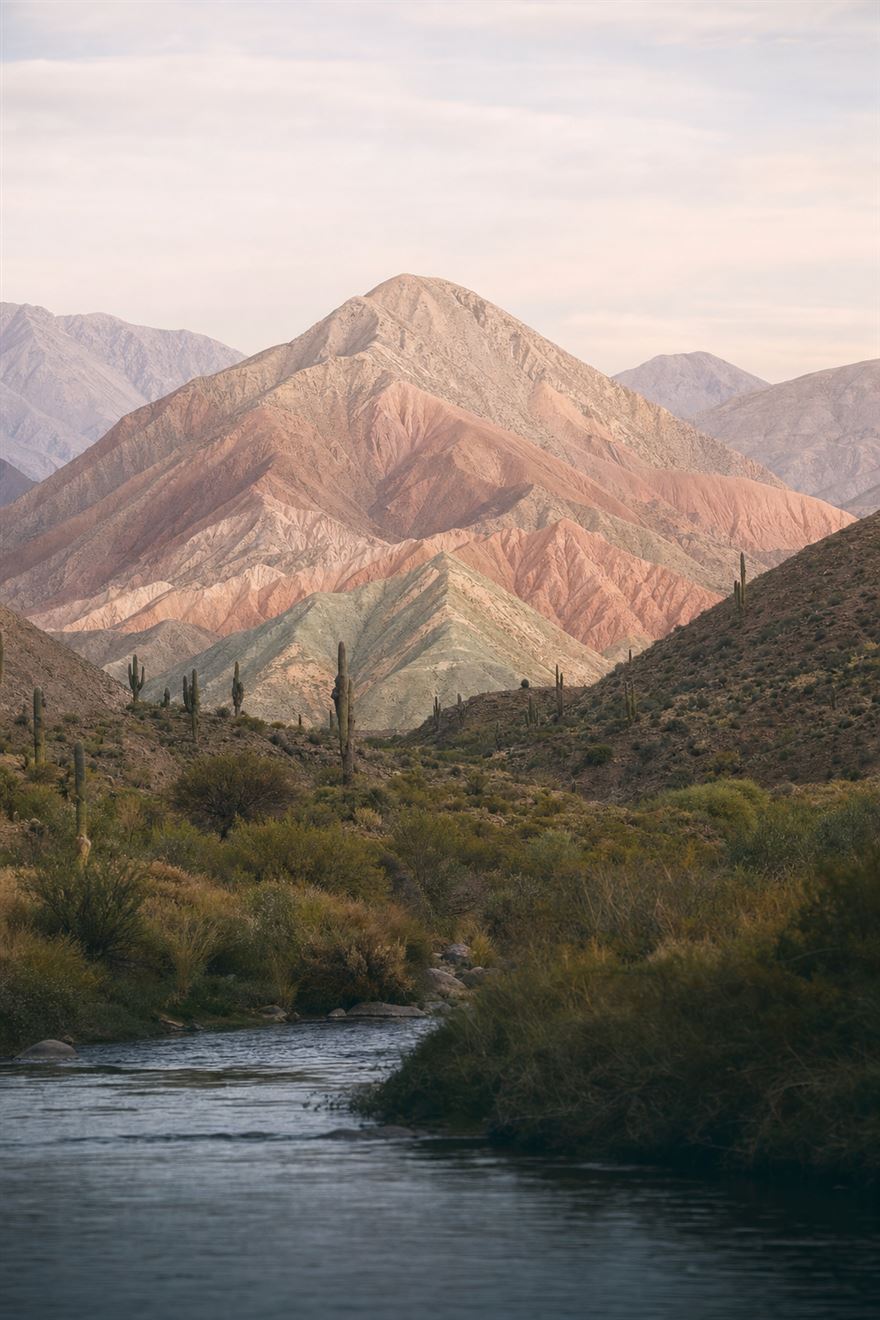 Multicolored hills in northern Argentina